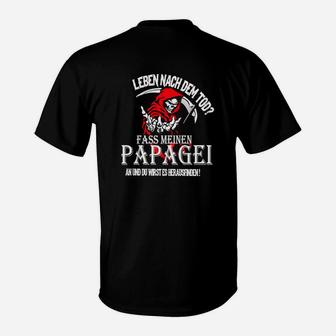 Piraten- & Papageien Schwarzes T-Shirt Leben nach dem Tod - Seseable