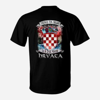 Ruku Na Srce Hrvata Kroatien T-Shirt - Seseable