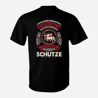 Schütze Sternzeichen T-Shirt - Schwarz mit Motiv & Spruch - Seseable