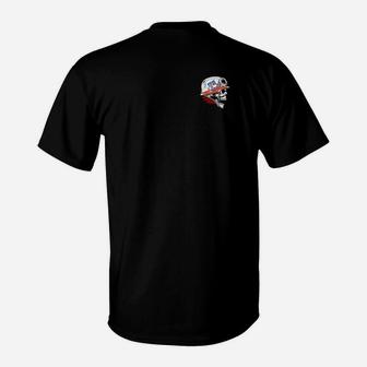 Schwarzes T-Shirt mit Motivdruck, Fun Tee Design - Seseable
