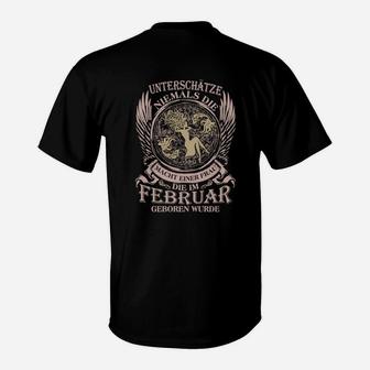 Stolzer Februar-Geborener T-Shirt, Adler Motiv Geburtstag - Seseable