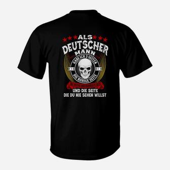 Stolzes Spruch & Totenkopf Motiv Schwarzes Herren T-Shirt - Seseable