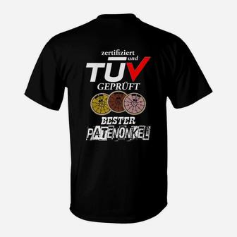 Zertifiziert Bester Patenonkel T-Shirt, TÜV Geprüftes Design - Seseable