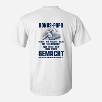 Bonus Papa Dankbarkeits-T-Shirt mit emotionalem Text - Seseable