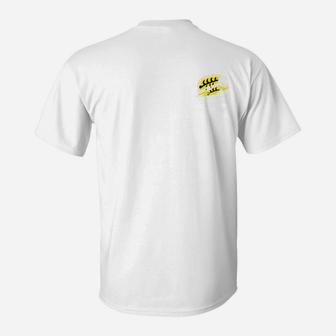 Herren Basic Weißes T-Shirt mit Logo-Design Hinten - Seseable