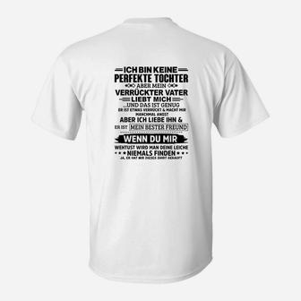 Vater-Tochter Spruch T-Shirt, Statement Tee für Töchter - Seseable