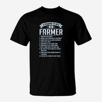 10 Reasons To Date A Farmer T-shirt T-Shirt - Seseable