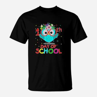 100 Days Of School Cute Owl Happy 100th Day Of School T-Shirt | Seseable UK