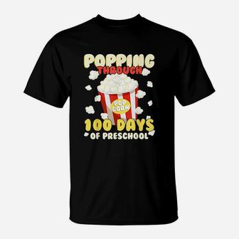 100 Days Smarter Popping Through 100 Days Of Preschool T-Shirt - Seseable