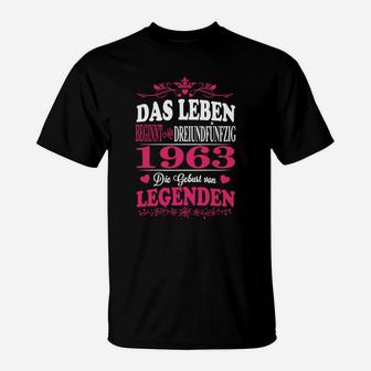 1963 Das Leuben Legenden T-Shirt - Seseable