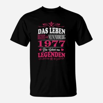 1977 Das Leben Legenden T-Shirt - Seseable