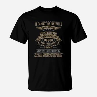 25u Signal Support System Specialist Forever Job Title Shirts T-Shirt - Seseable