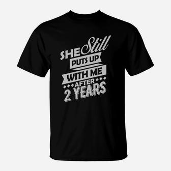 2nd Anniversary Gifts For Husband Best Husband Shirt T-Shirt - Seseable