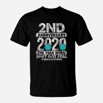 2nd Anniversary Together Since 2018 Couple T-Shirt - Seseable