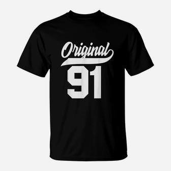 30th Birthday Gift Man Woman Original Vintage Born 1991 T-Shirt - Seseable