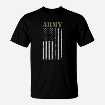 4th Of July Big Usa Army Flag Gift For Soldiers Veterans Military T-Shirt - Seseable