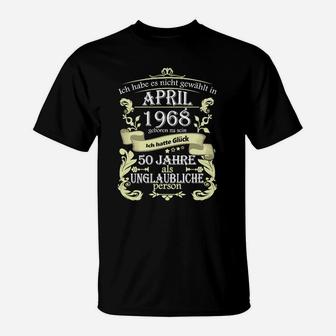 50 Jahre Unglaublich T-Shirt, Jahrgang 1968, Lustiges Geburtstagsshirt - Seseable
