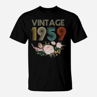 60th Birthday Gift Idea Vintage 1959 Men Women T-Shirt - Seseable