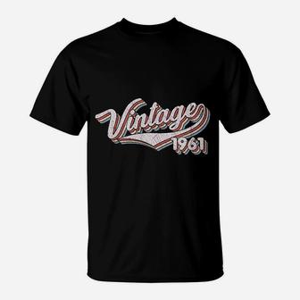 60th Birthday Gift Vintage 1961 Retro Birthday T-Shirt - Seseable