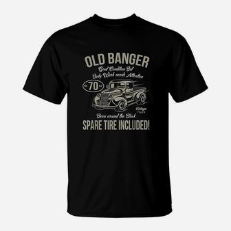 70th Birthday Vintage Old Banger 70 Years Old Gift T-Shirt - Seseable