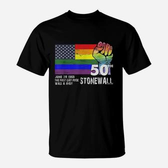 90's Style Stonewall Riots 50th Nyc Gay Pride Lgbt Rights 2019 T-Shirt - Seseable
