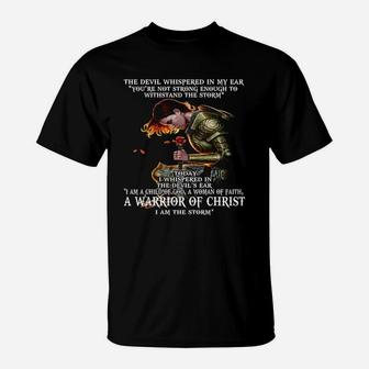 A Warrior Of Christ T-Shirt - Seseable