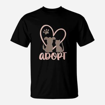 Adopt Rescue Pet Owner Rescue Mom Or Dad T-Shirt - Seseable