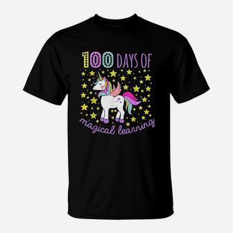 Adorable 100 Days Of Magical Learning School Unicorn T-Shirt - Seseable