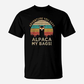 Adventure You Sa Alpaca My Bags Vintage Funny Travel T-Shirt - Seseable