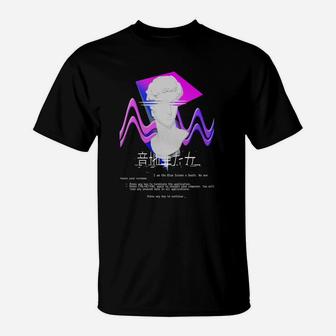 Aesthetic Glitch Vaporwave Tshirt T-Shirt - Seseable