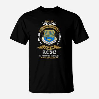 Air Command And Staff College Graduate 2017 T-Shirt - Seseable