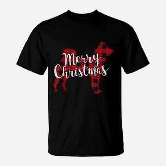 Akita Christmas Dog Mom Dad Pet Lover Plaid Gift T-Shirt - Seseable