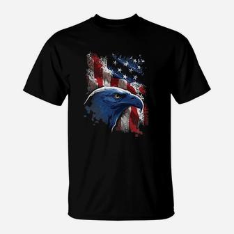 American Bald Eagle American Flag 4th Of July Patriotic T-Shirt - Seseable