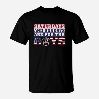 American Flag Saturdays And Sundays Are For The Boys T-Shirt - Seseable