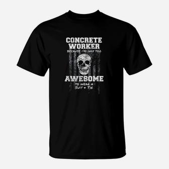 American Funny Concrete Worker Usa Mixer Truck T-Shirt - Seseable