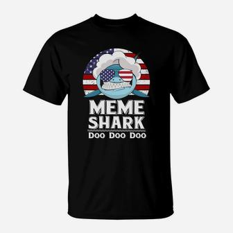 American Meme Shark Funny Grandmother Family Gift T-Shirt - Seseable