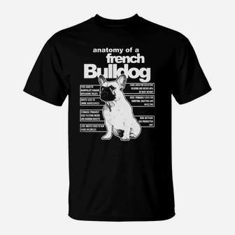 Anatomy Of A French Bulldog T-Shirt - Seseable