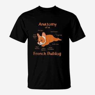 Anatomy Of French Bulldog T-Shirt - Seseable