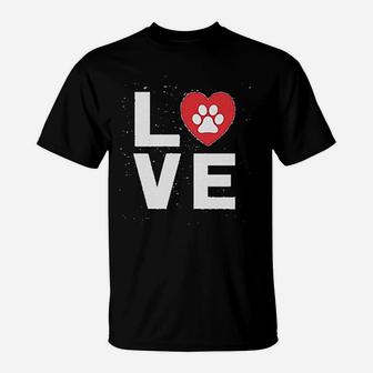 Animal Lover Dog Paws T-Shirt - Seseable