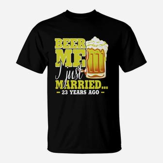 Anniversary Gift 23 Years Wedding Anniversary Gift T-Shirt - Seseable