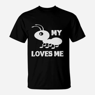 Ant My Aunt Loves Me Family Gifts For Nephew And Niece T-Shirt - Seseable