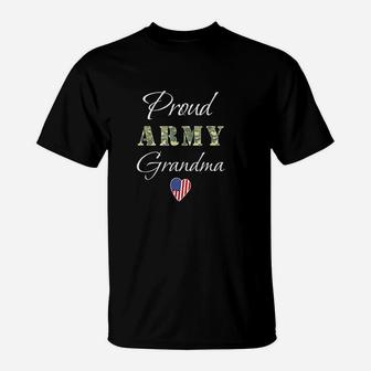 Army Grandmother Grandson Soldier For Proud Army Grandma T-Shirt - Seseable