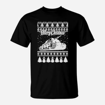 Army Tank Ugly Christmas Sweater T-Shirt | Seseable CA