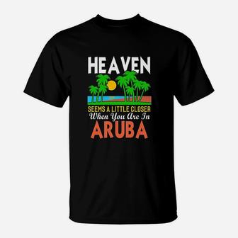 Aruba Souvenir Gift Tropical Tree Palm Beach Aruba T-Shirt - Seseable