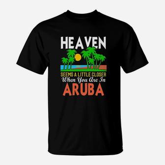 Aruba Souvenir Gift Tropical Tree Palm Beach Aruba T-Shirt - Seseable