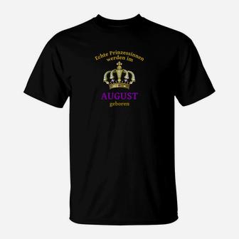 August Prinzessin Geburtstag T-Shirt - Seseable