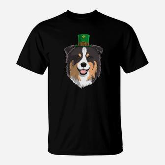 Australian Shepherd Dog St Patricks Day Leprechaun T-Shirt - Seseable