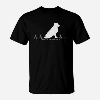 Australian Shepherd Herzschlag T-Shirt - Seseable