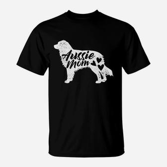 Australian Shepherd Mom Aussie Gifts Lover Cute Aussie Love T-Shirt - Seseable