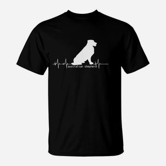 Australien Shepherd Herzschlag T-Shirt - Seseable